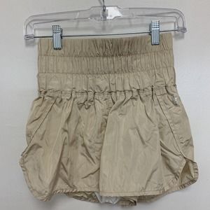 Free People Movement Womens Light Khaki Tan Small Shorts